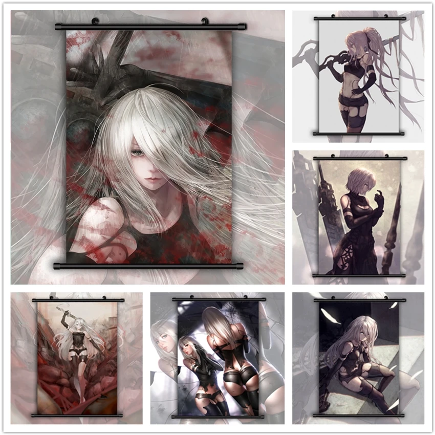 Anime Poster Decor Pictures for Baby Kids Bedroom Home Decoration NieR Automata YoRHa Type A No.2 Canvas Painting Wall Art Print