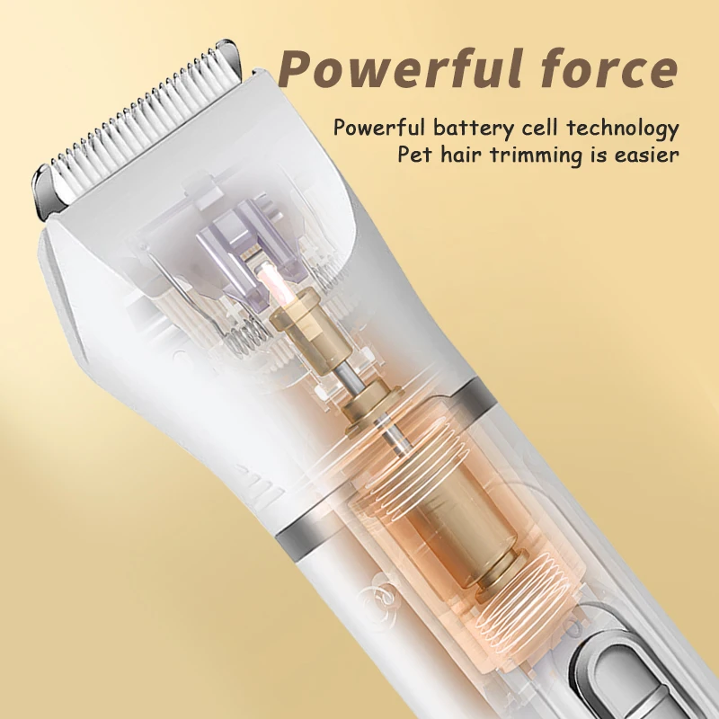 Waikil เครื่องโกนขนไฟฟ้าแบบมืออาชีพสำหรับสัตว์เลี้ยงสำหรับแมวและสุนัขสี่ในหนึ่งเครื่องเล็มที่ตัดเล็บอเนกประสงค์เครื่องชาร์จแบบ USB