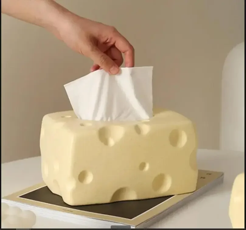 

Creative Cheese Tissue Box Decoration Living Room Decorative Ceramic Tissue Box Modern Home Decoration Art Desktop Storage Box