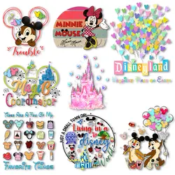 Chip N' Dale Castle Balloon Iron on Transfers Thermal Stickers for Clothes Patches on Tshirts