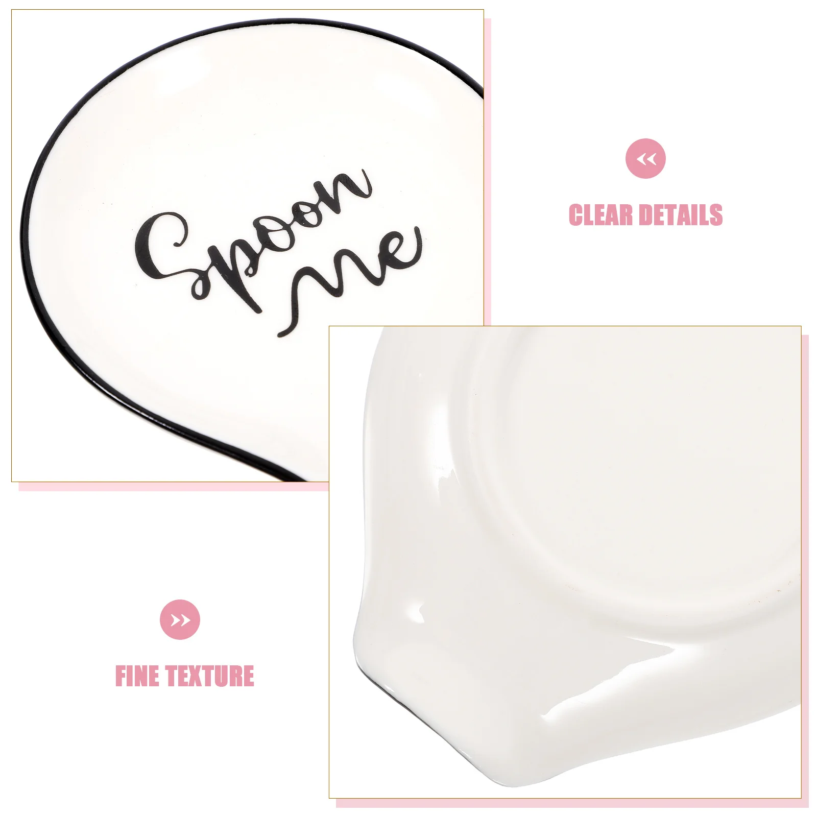 ملعقة سيراميك، ملحقات المطبخ، سطح أملس، بدون لدغ، مناسبة لمطعم المقهى العائلي، مسند ملعقة سيراميك