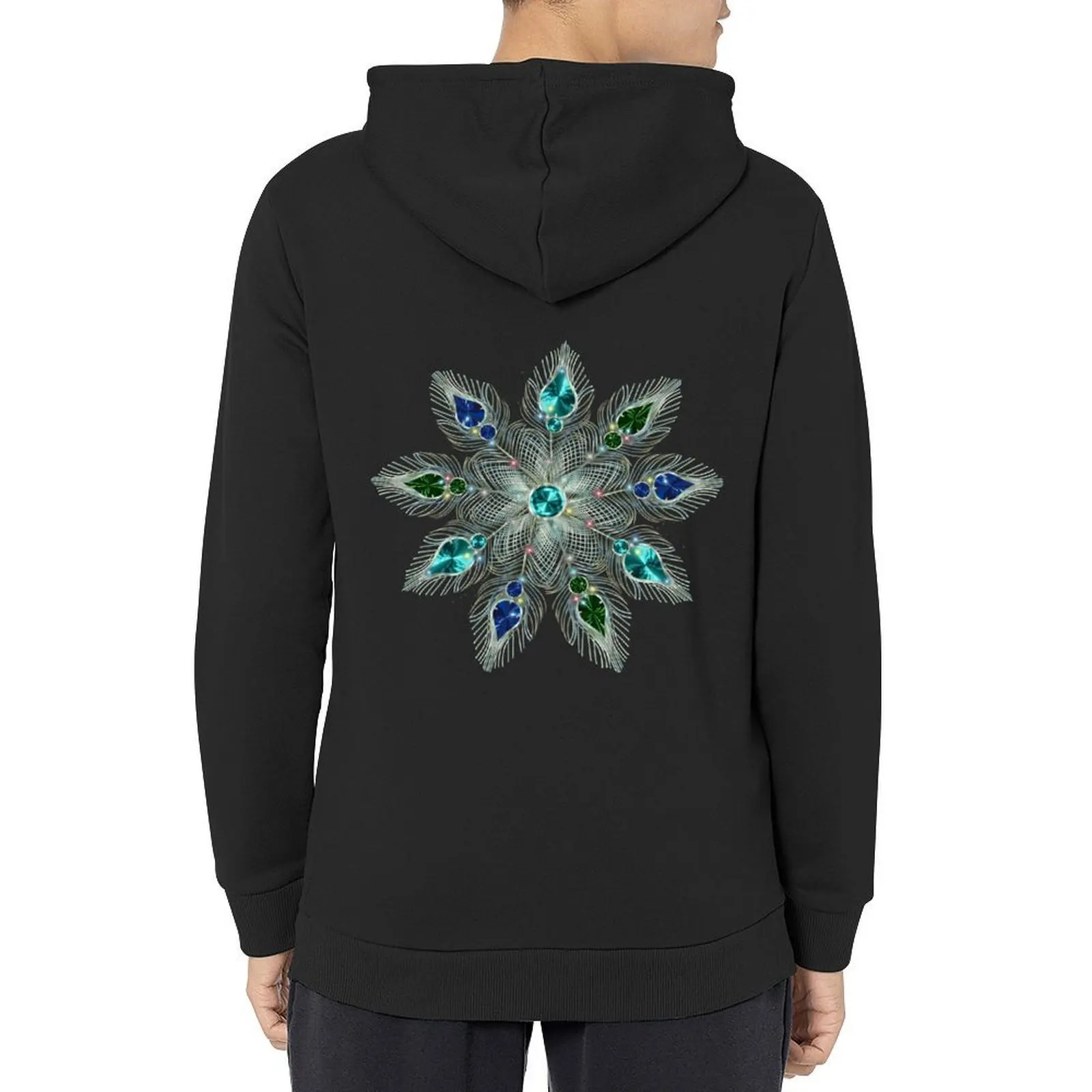 

PEACOCK FEATHER MANDALA 204 Hoodie korean autumn clothes men's autumn clothes men's coat autumn hoodie