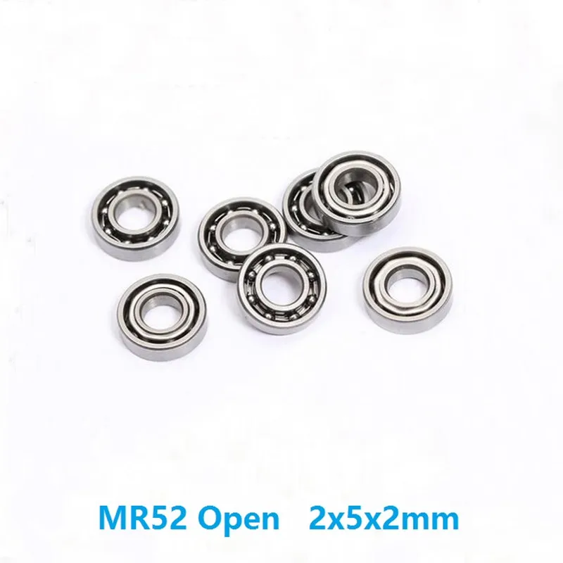 

50pcs/100pcs/500pcs MR52 Open Type 2x5x2mm Miniature deep groove ball bearing 2*5*2mm