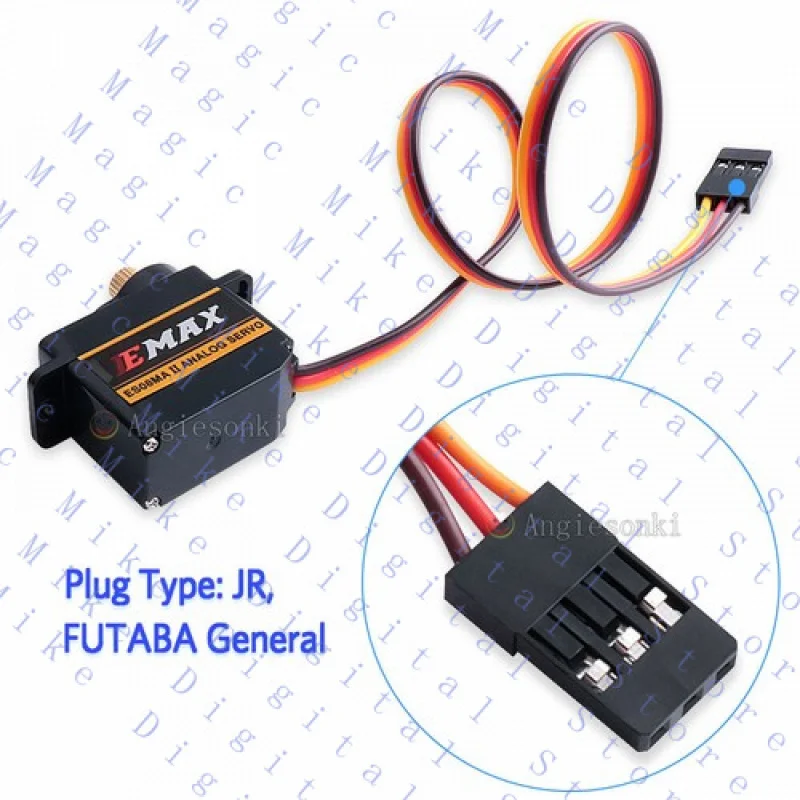 H  13g EMAX ES08MA II Mini Metal Gear Analog Servo for RC Model Radio Control.
