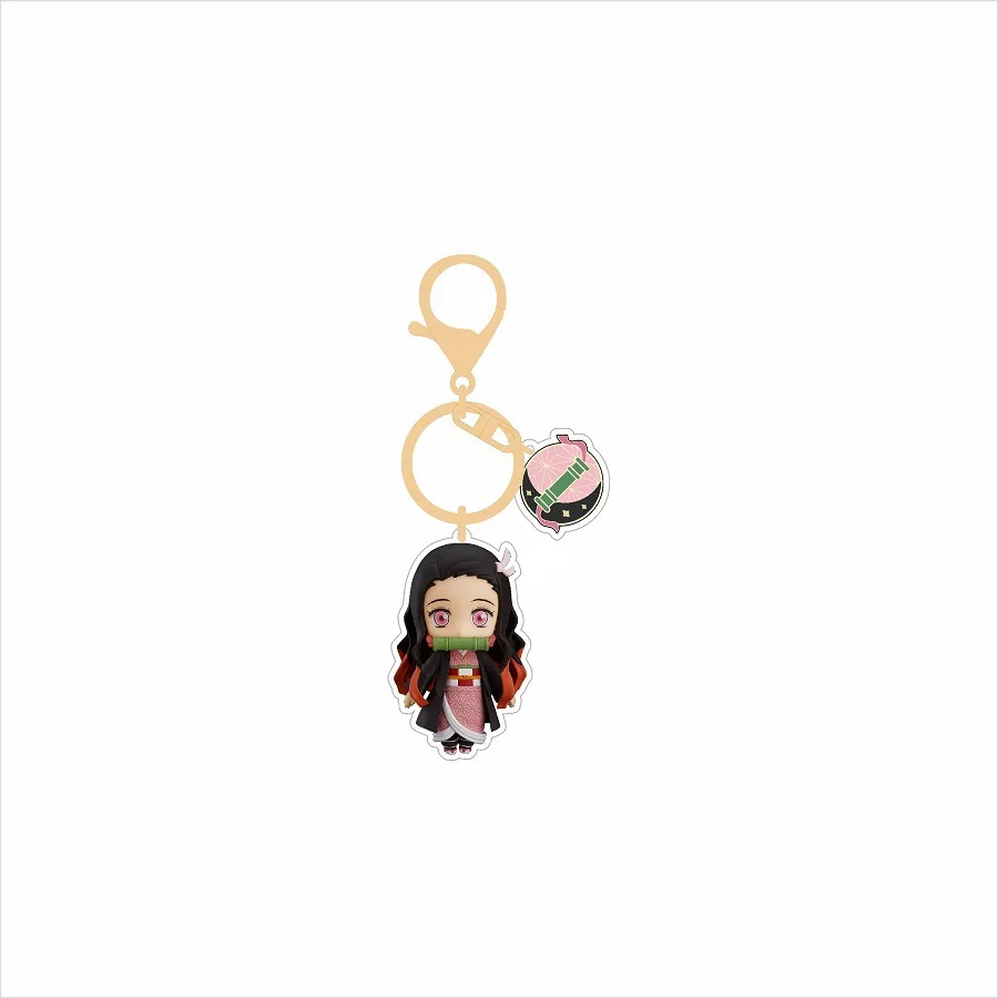 Demon Slayer Kimetsu no Yaiba New Acrylic Keychain Pendant Accessory Anime Merchandise Same Style Gold Clasp Drop Shipping
