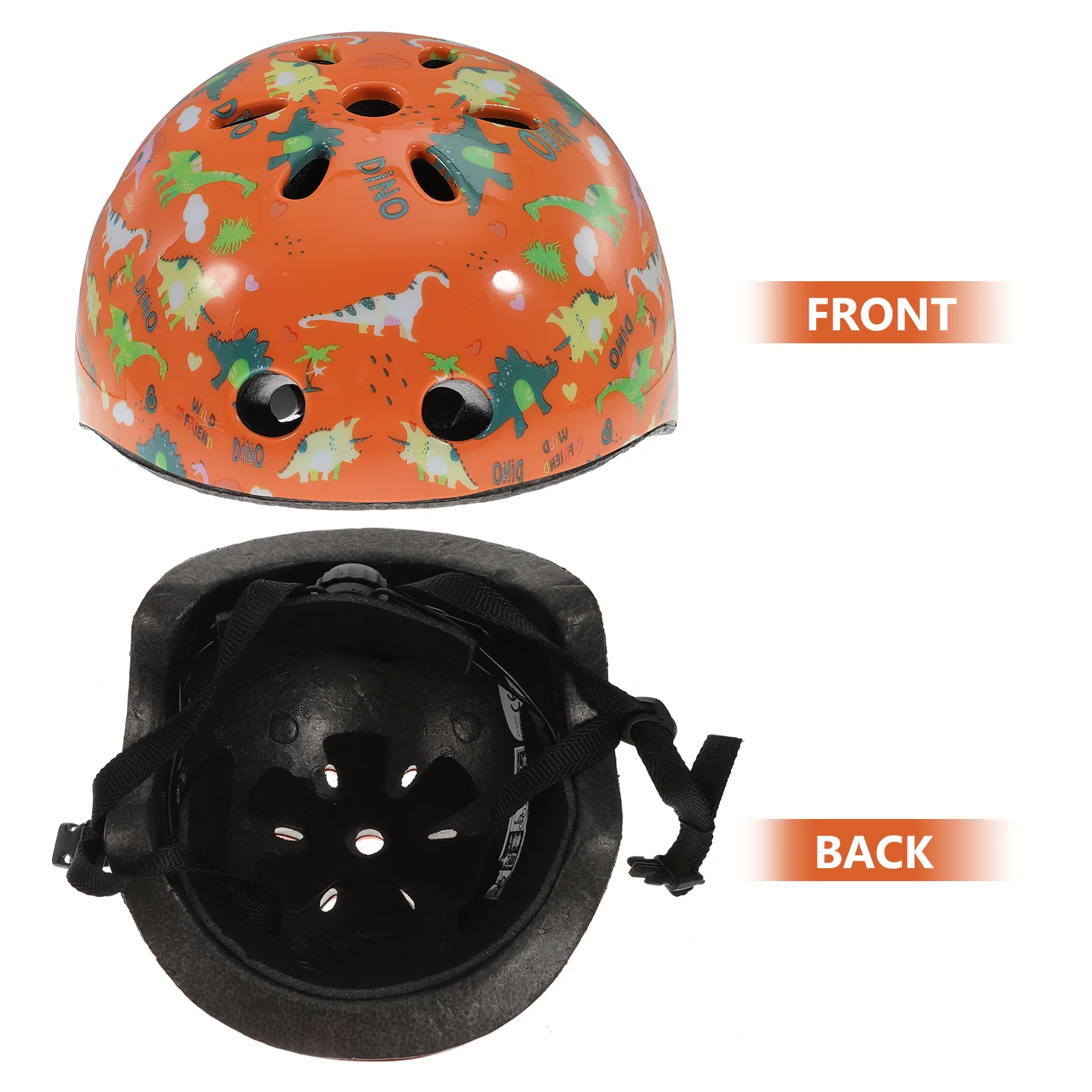 

Cartoon Kids Bike 50-53Cm Adjustable Strong PVC Shell Liner Ventilated Design for Cycling Skating Scooter Riding