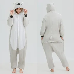 Gray Koala Sleepwear Pajamas Animal Cosplay Costume Flannel Pijama Warm Winter Night Wears Pajama Sets