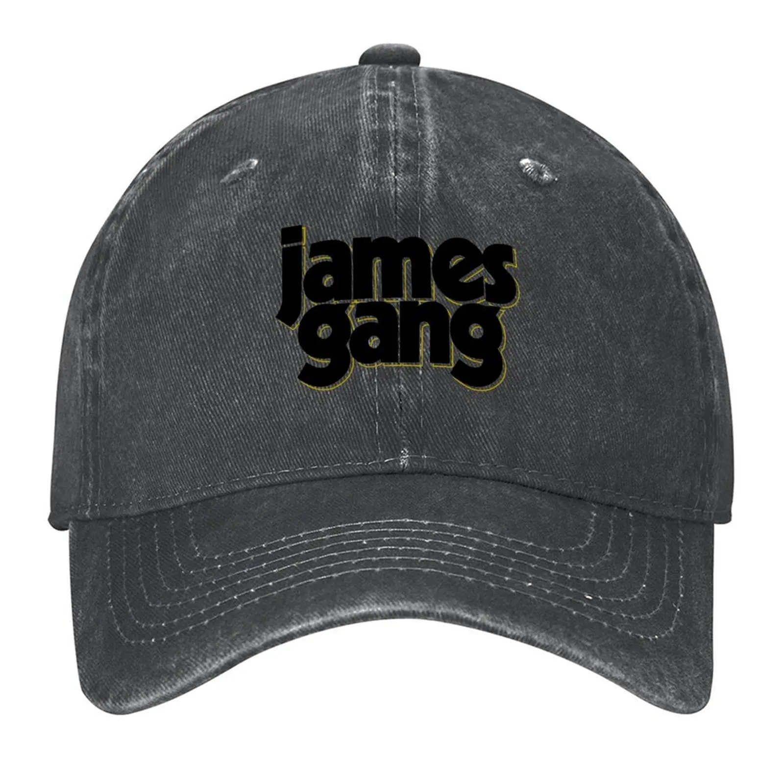 

James Gang (черная) Бейсболка Шляпа от солнца Мужская шляпа от солнца Snap Back Hat Дизайнерская кепка Мужские кепки Женские