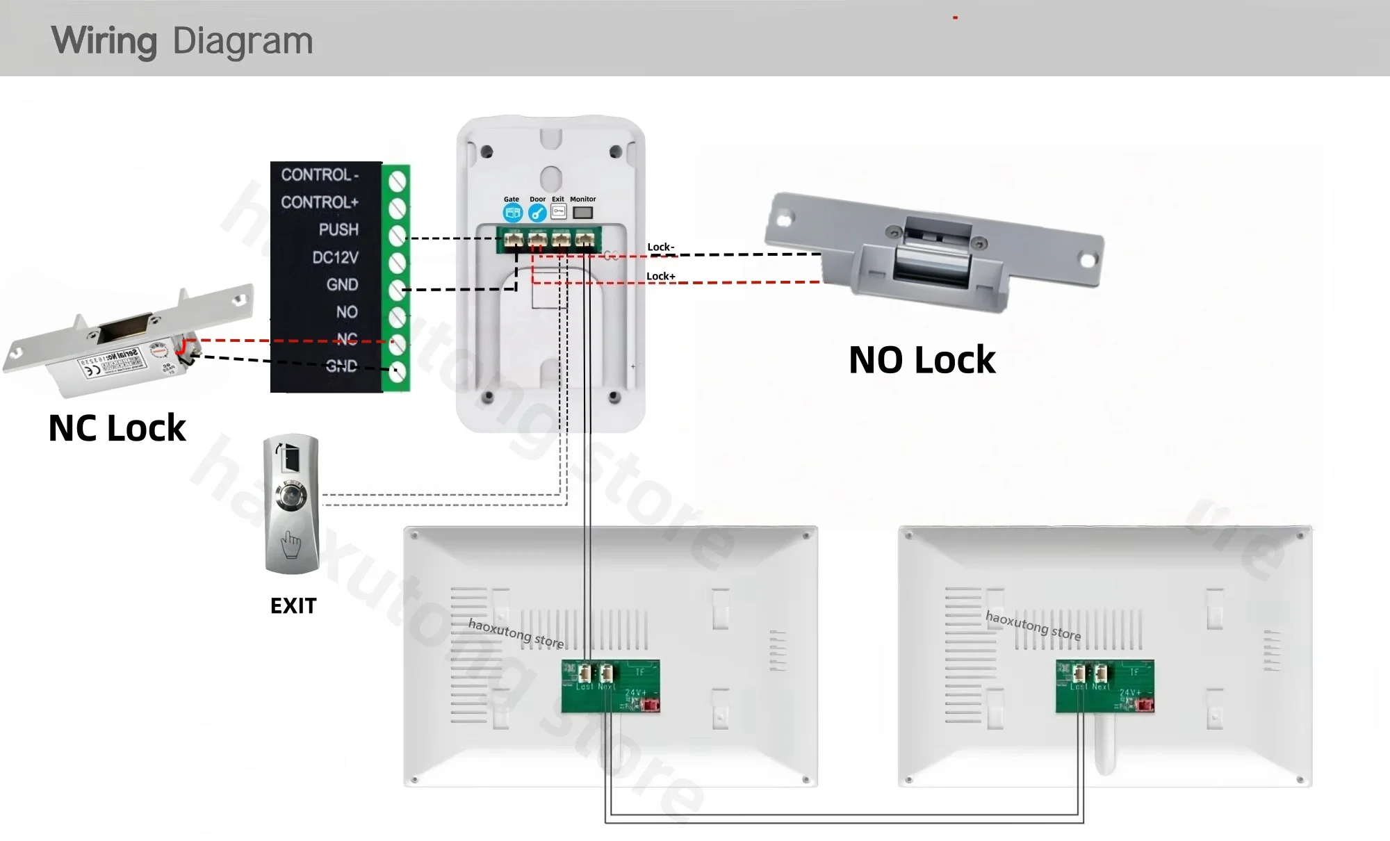 10 Inch Tuya Smart Wifi Video Intercom Doorbell with Electric Strike Lock 1080P 2 Wires Video Doorphone System Wireless for Home