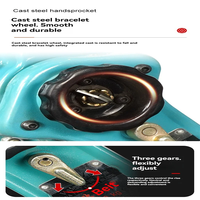 1T دليل عكس سلسلة رافعة سلسلة HSH نوع سلسلة 5 طن الرافعة الموتر #4