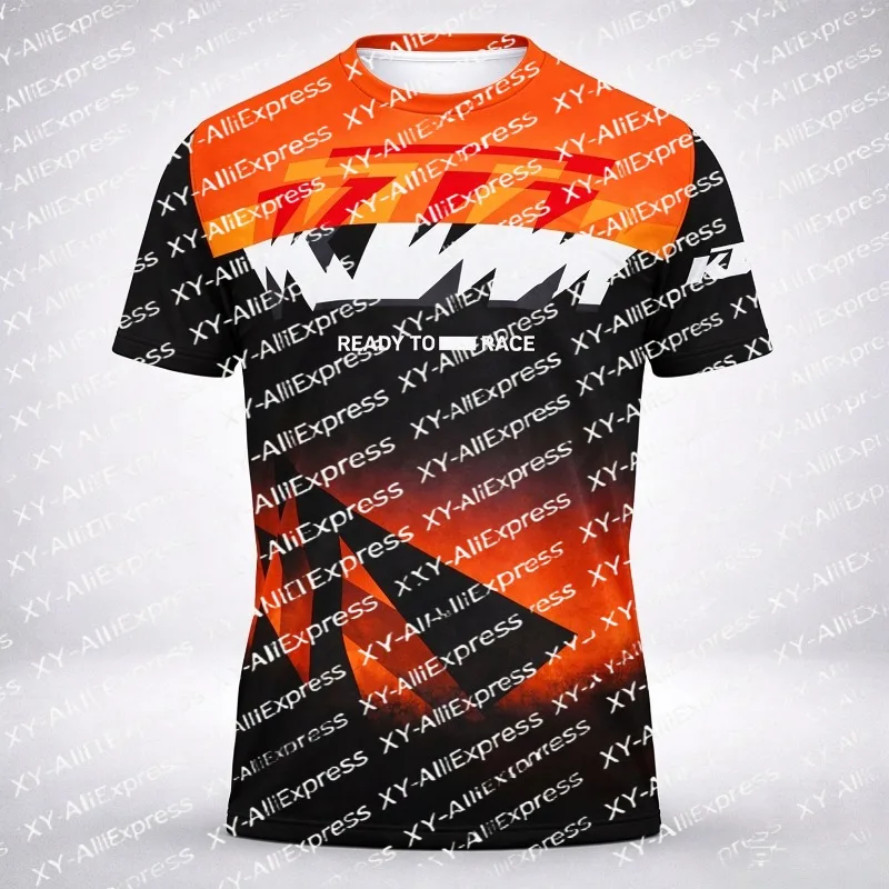 Men’s Offroad Hobby Tee, Quick Dry & Breathable. Bold Broken Line Graphic, Tough Look for Motor Fan Gatherings