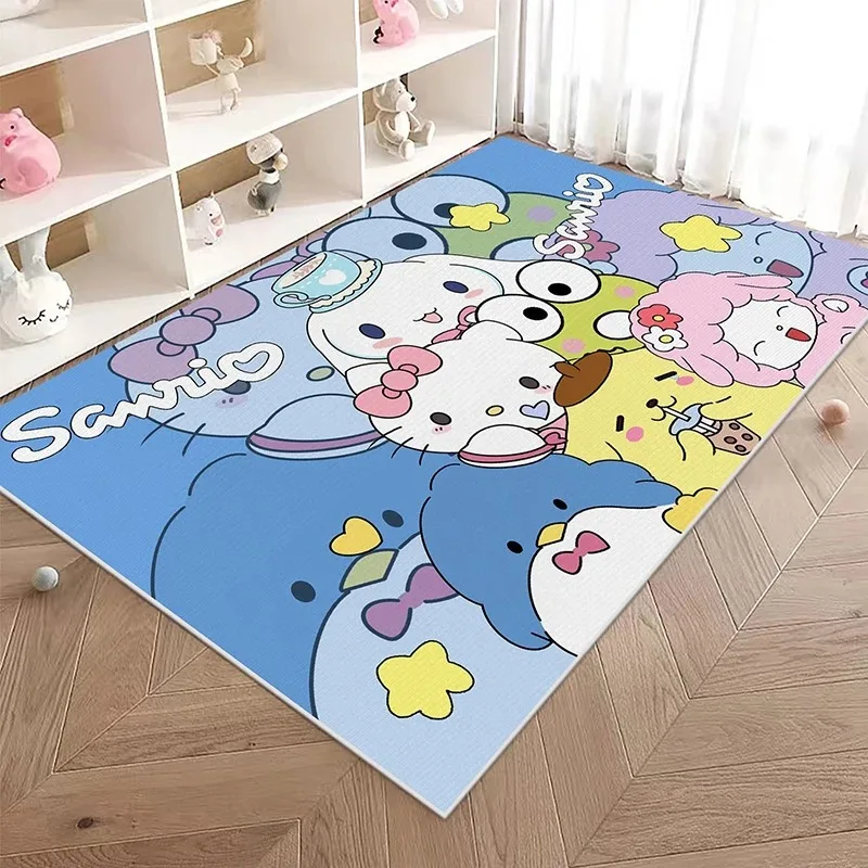 Sanrio Hello Kitty Rug Kuromi Cinnamoroll My Melody Carpet Living Room Bedroom Bedside Rug Cartoon Anime Floor Mat Home Decor