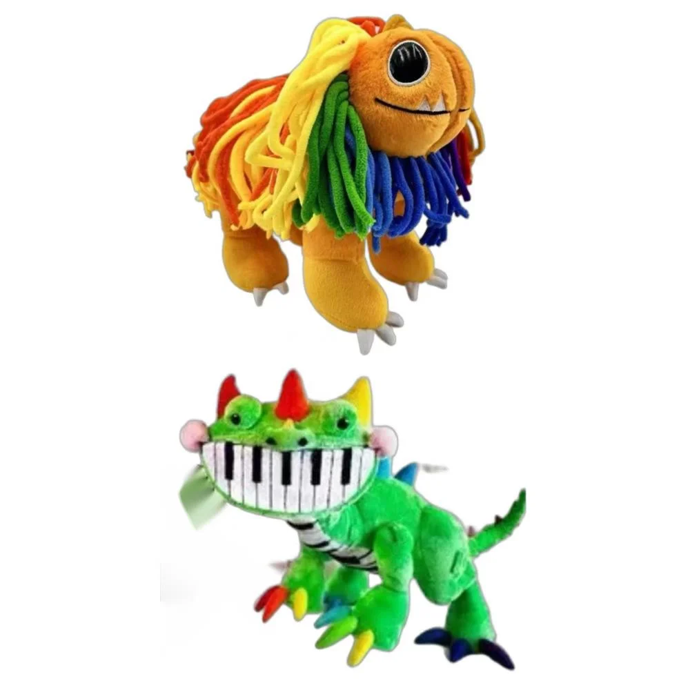 Peluche Poppy Playtimes Yarnaby, Lion Coloré, Dinosaure Piano, Poupée Yarnaby, Cadeau d'Anniversaire et de Noël
