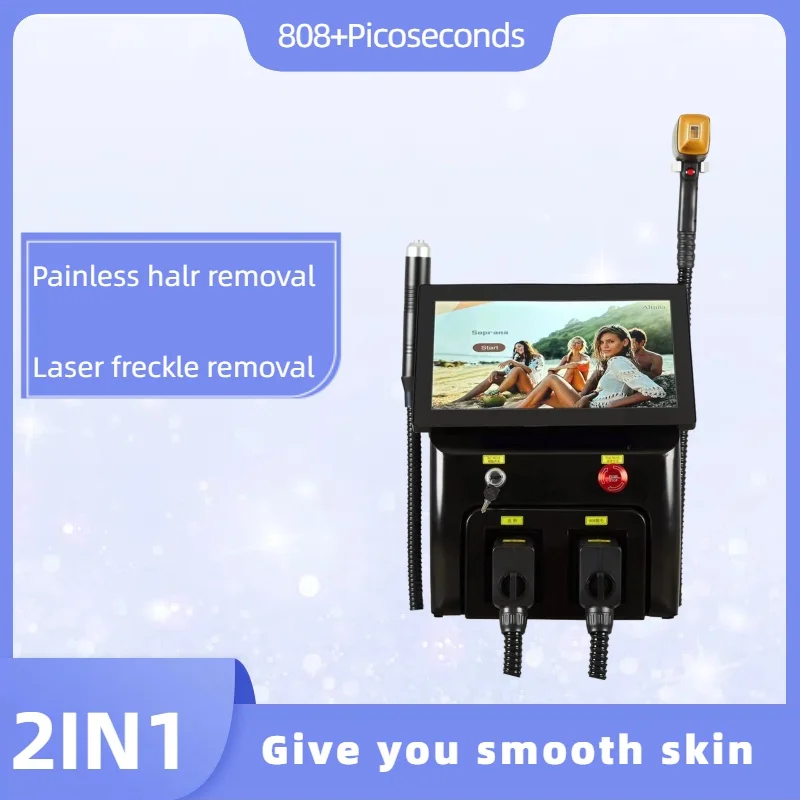 

Dual Function Picosecond Tattoo Removal 808 Ice Hair Removal Device Three Adjustable Wavelengths Professional For Salon
