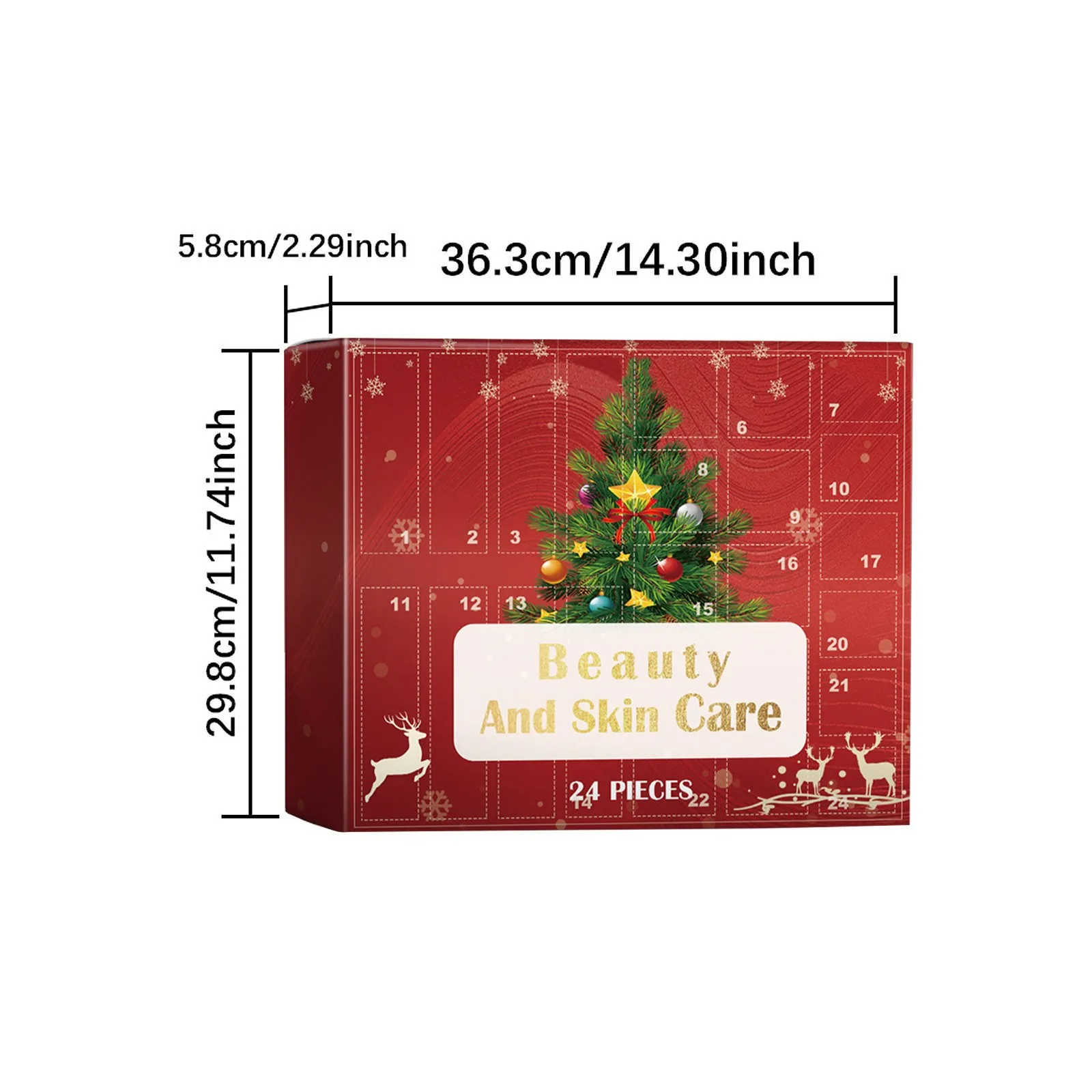 Girls Makeup Advent Calendar Surprise Blind Box 24pcs Skin Care Products Gift Box Christmas Countdown Calendar Beauty Care Set