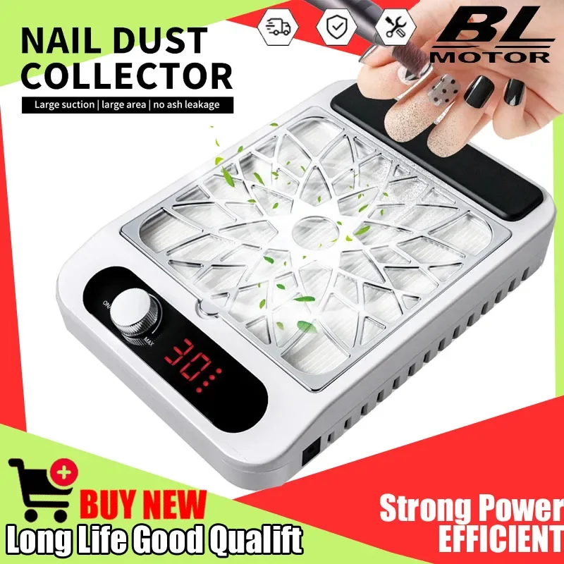 

Adjustable Speed Powerful Tool Nail Dust Vacuum Collector Professional Nail Dust Extractor With Reusable Filter Hot Tools