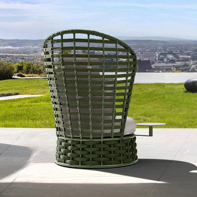Outdoor rattan sofa combination, courtyard, open-air garden, hotel outdoor waterproof and sunscreen