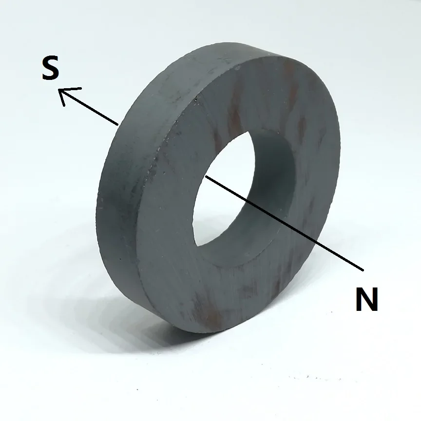 Y30 Ring Ferrite Magnet Dia 45-120mm Strong Black Rare Earth Permanent Magnets Hole 10-45mm