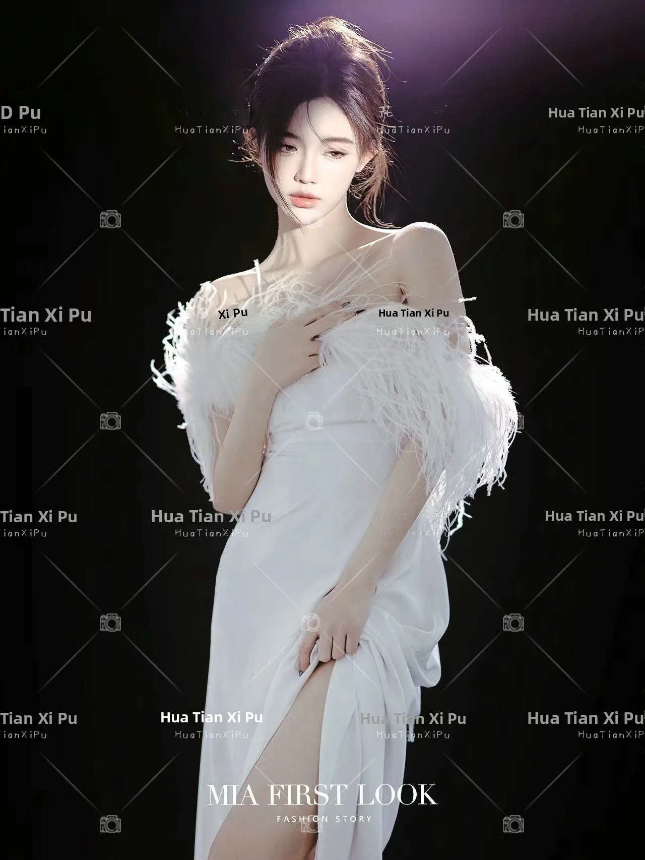 

New Studio Korean Atmosphere Light And Shadow Girl Personal Tyle Portrait Photography Clothing Spring 2024 Ladies Fashion