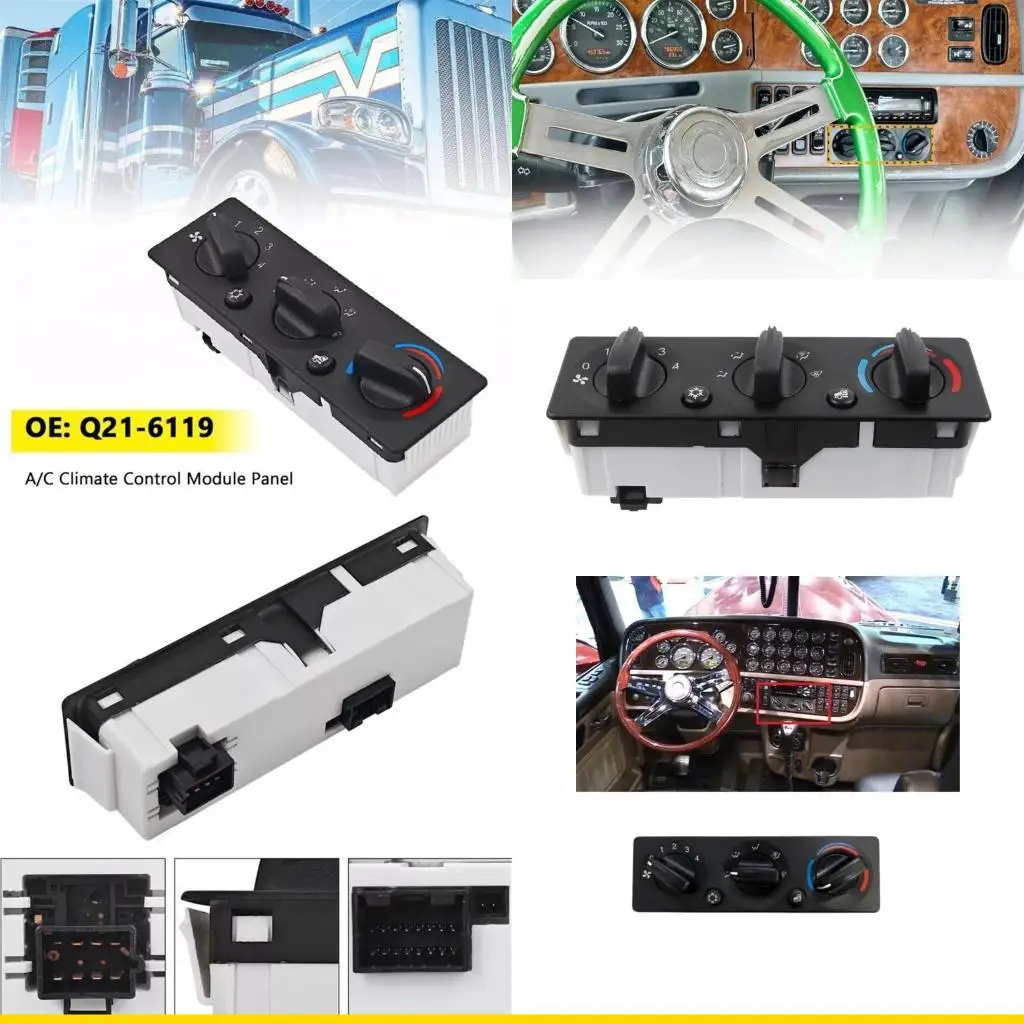 

SZCH HVAC Control Panel for Peterbilt 337 348 389 Q21-6119 Climate Control Module