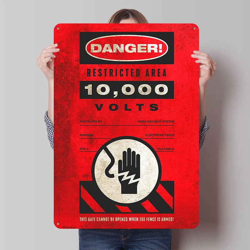Danger 10 Interior Wall Decoration Gaming Bedroom Decorations Wand Deko Custom Plate Desk Decor Vintage Metal Signs Home Sign