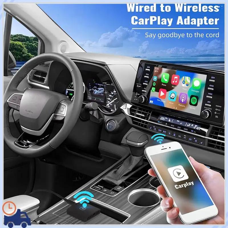 

Durable Car Ai Box 2-In-1 Wireless Carplay Android Auto Adapter Smart Car Ai Box Car Wired Carplay To Wireless Carplay