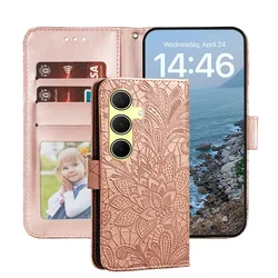 Book Case for Samsung Galaxy A16 A26 A56 A15 A25 A35 A55 A14 A24 A34 A54 S23 FE S24 Ultra Plus flower Leather wallet Card Slot