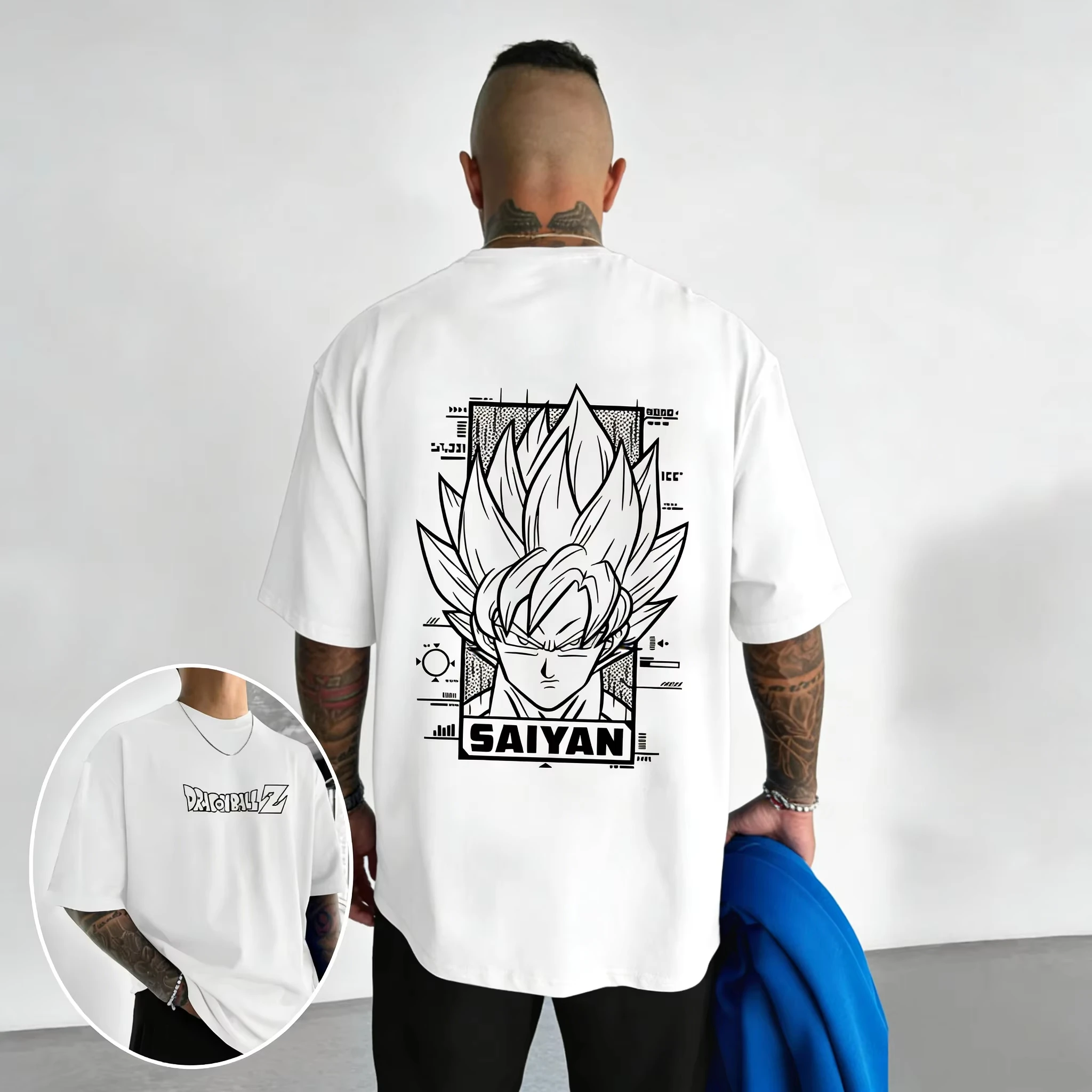 

Dragon Ball Anime Son Goku Printed Cotton T-shirt 2026 Men and Women Summer Street Hip Hop Loose Casual Large Short Sleeve Top