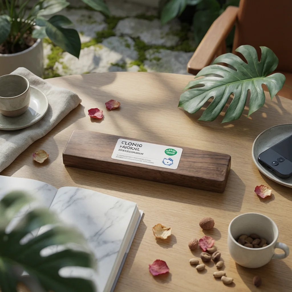 Keyboard Wrist Rest Oil-Finished Oiled Walnut Wrist Rest Hand Support Rectangular Workstation Gear Ergonomic