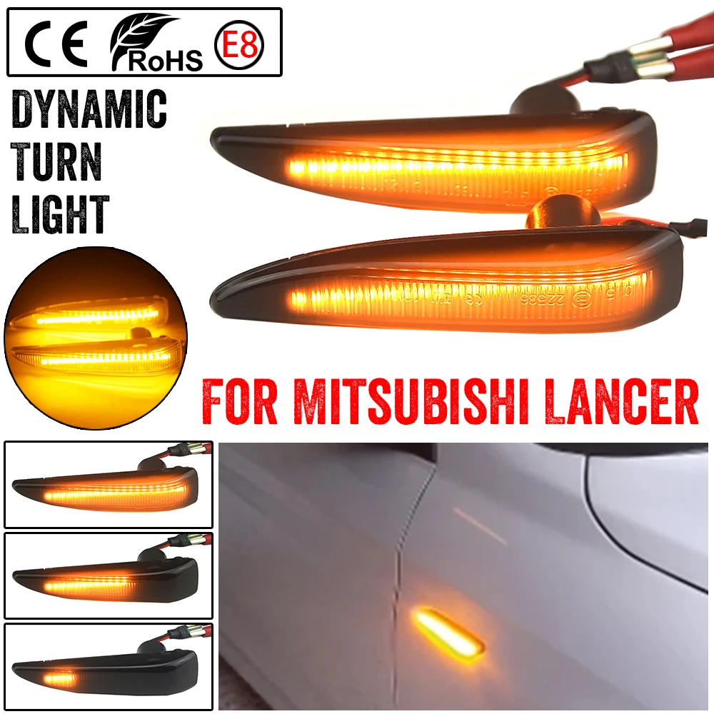 

Суперяркий динамический светодиодный боковой указатель поворота X Light для Mitsubishi Lancer Evolution X Evo X 2008-2018, указатель поворота, подключение и установка