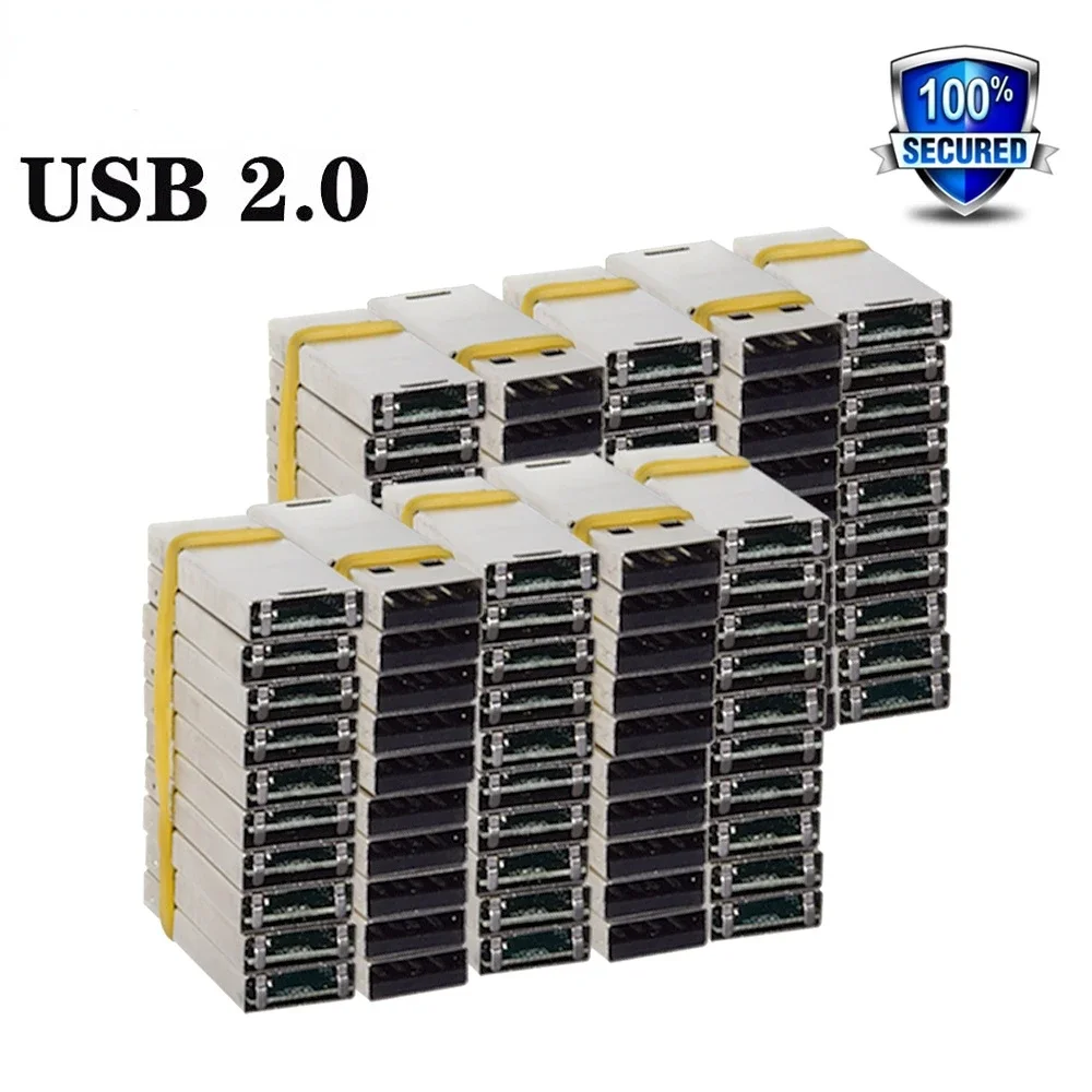 Unidad Flash USB 100 de 10 a 2,0 piezas, unidad Flash semiacabada, 256MB, 512MB, 1GB, 2GB, 4GB, 8GB, 16GB, 32GB, 64GB
