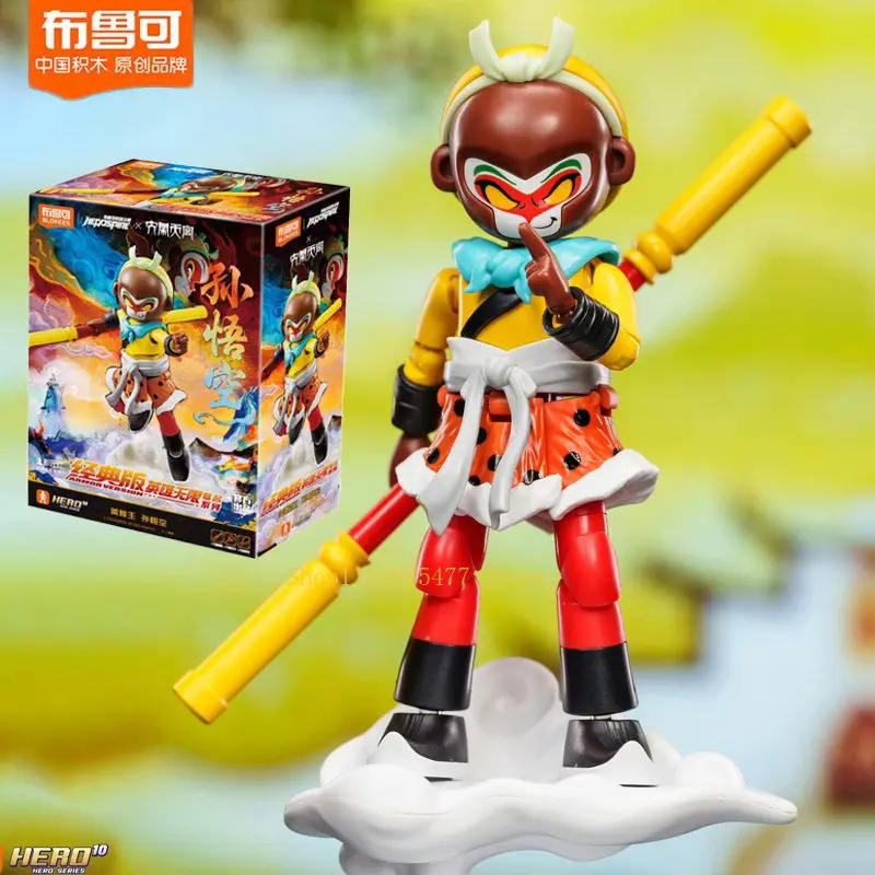 BLOKEES Herospire Building Block Hero Infinity Movable Mech Classic Series Journey To West Sun Wukong Doll Splicing Toy Gift