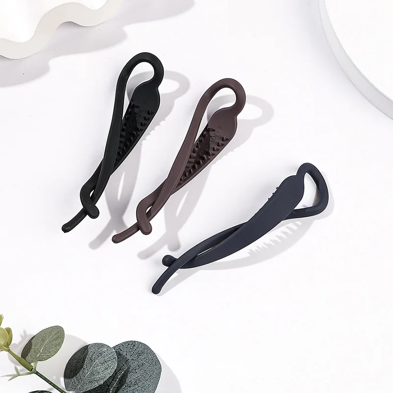 Frosted Matte Banana Clip Women Girl Resin Acrylic Hairpin Ponytail Barrettes Twist Hairpin Hair Claw Casual All-match Headdress