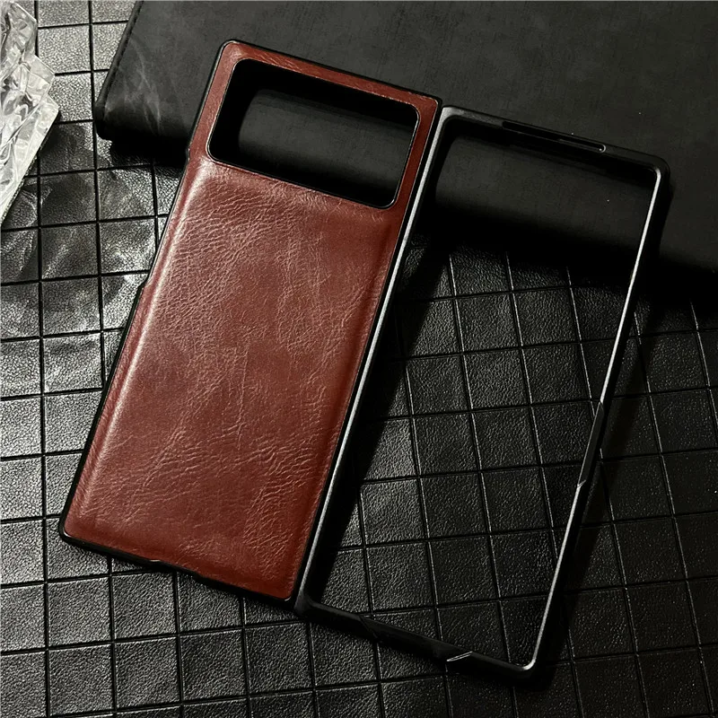 Pu Leather Phone Case For XiaoMi Mix Fold 3 Solid Color Protective Shell Flold3 Cover