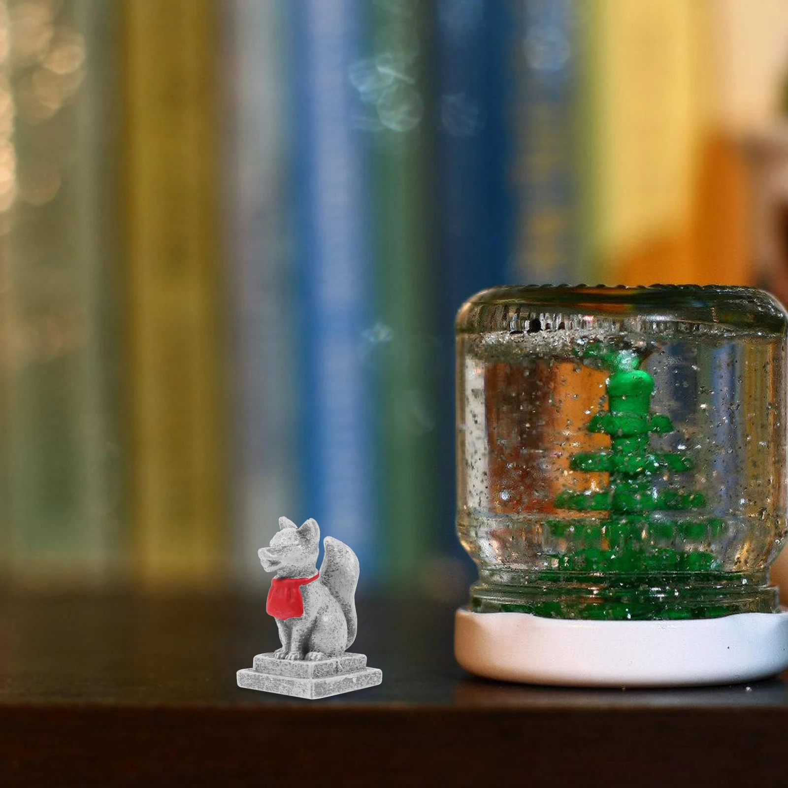 

2pcs Bird Ornament Japanese Inari Fox Resin Craft Mini Decoration For Bonsai Succulent Pot Garden Landscaping Micro Scene