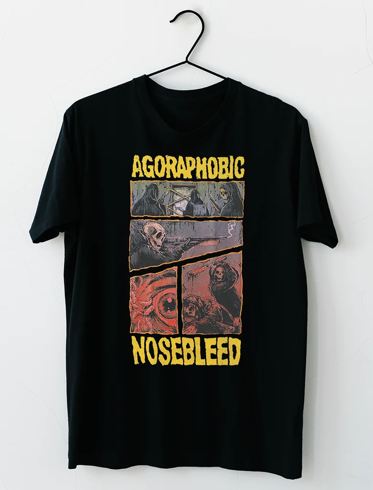 Agoraphobic Nosebleed American Grindcore Band Dark Comic T-Shirt M-2XL