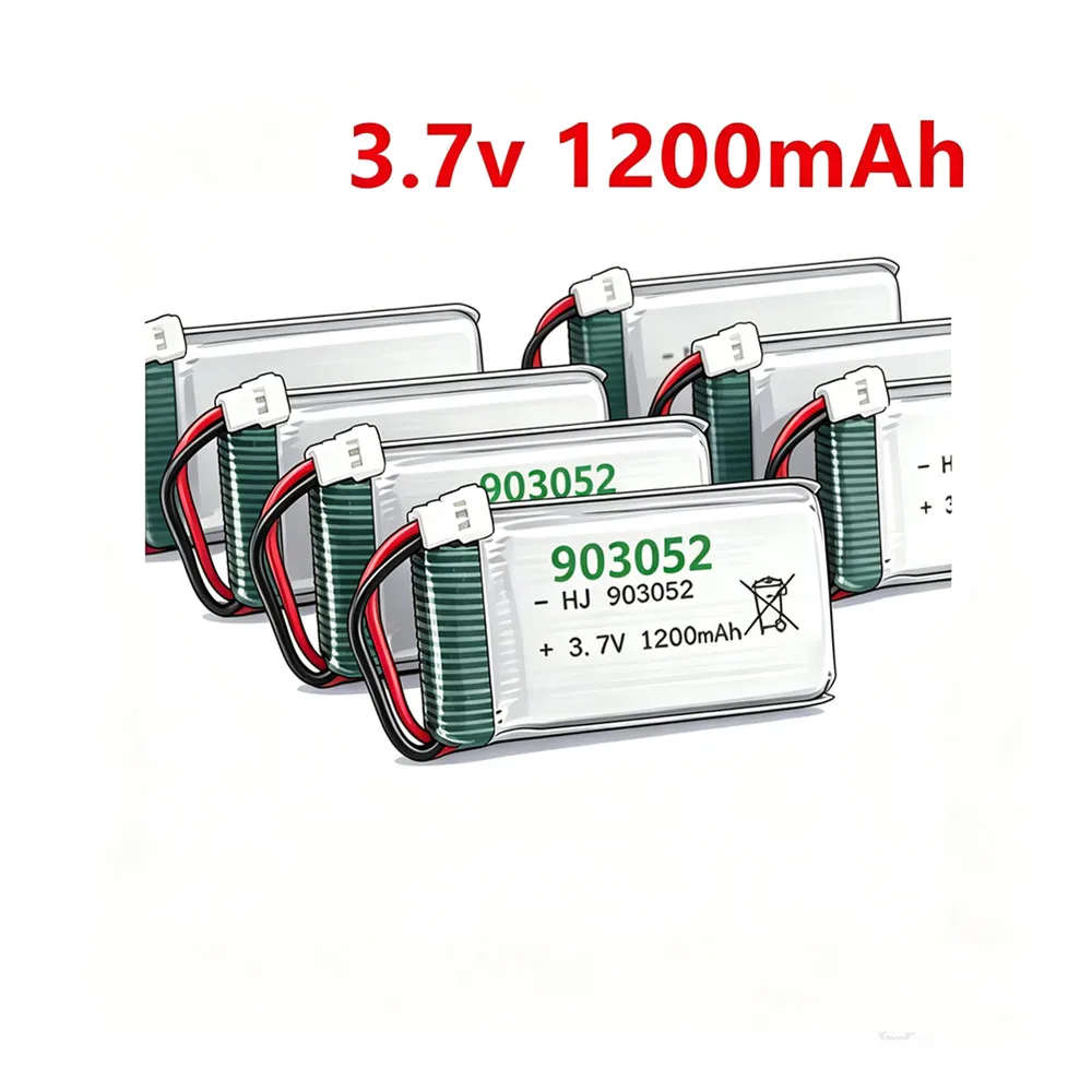 3.7V 1200mah 903052 Lipo Battery Charger Set For KY601S Syma X5c X5 X5SC X5SW M18 H5P RC Drone Quadcopter Part