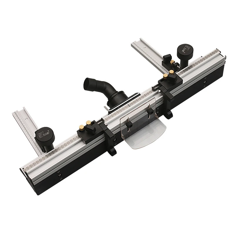 

Router Table Fence Kit Deluxe System Routing Tables for Woodworking with Reversible Flip Stop Dust Port