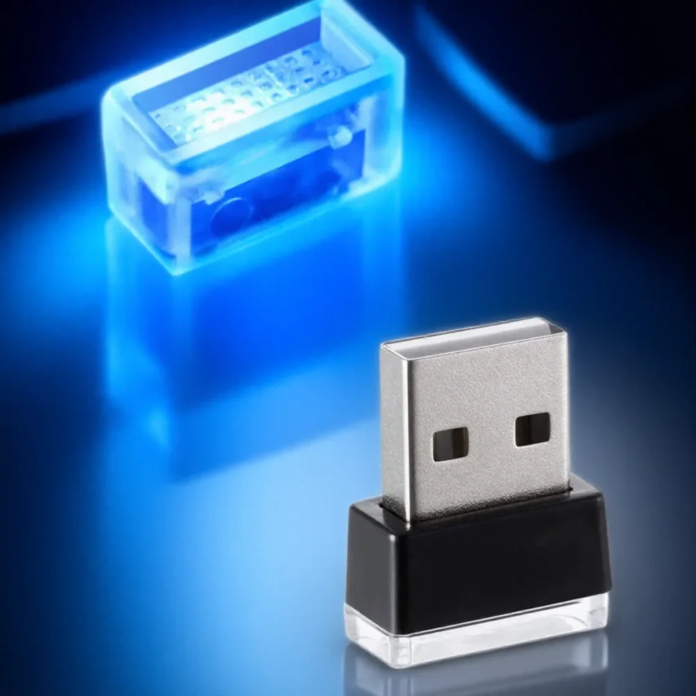 Mini USB LED Car Interior Atmosphere Lighting Decorative Plug and Play USB Lamp Emergency Lighting for Vehicles
