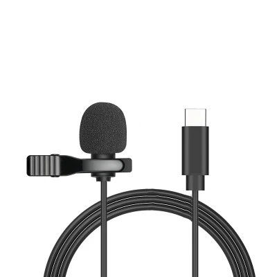 1.5m Draagbare USB Mini Lavalier Microfoon USB/3.5mm/Type-C Metalen Clip Revers Microfoon condensator Microfoon Voor PC Laptop Mobiele Telefoon - afbeelding 1
