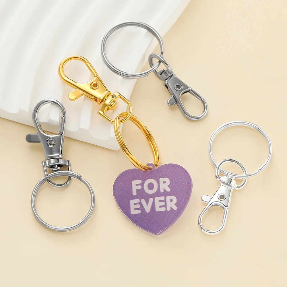 50pcs Swivel Snap Hooks with Key Rings