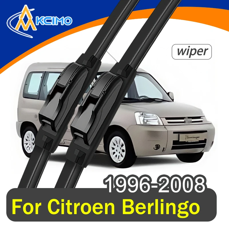

2X Front Wiper Blades For Citroen Berlingo/M49/M59 1996-2008 All-Weather Rubber Windscreen Wiper Blades Direct Fit Left/Right