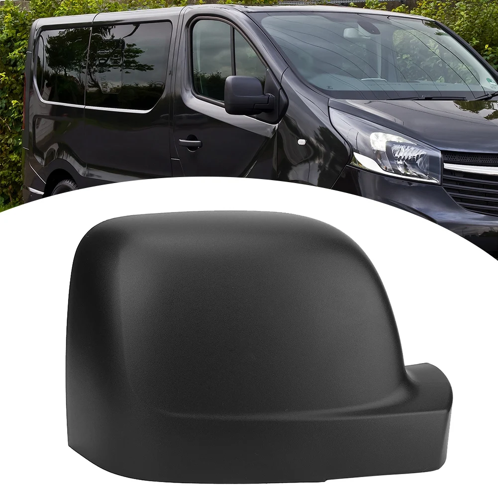 

Right Side Rearview Mirror Cover For Vauxhall Vivaro Opel Vivaro Renault Trafic 2014-2024 Matte Black ABS Cap