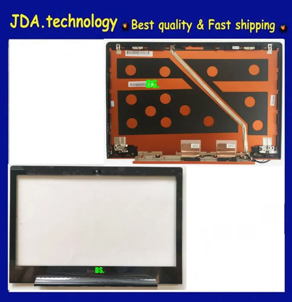 MEIARROW               New/orig non-Touch LCD Rear Lid for Lenovo IdeaPad U330P U330  Back Cover +front bezel,Orange color