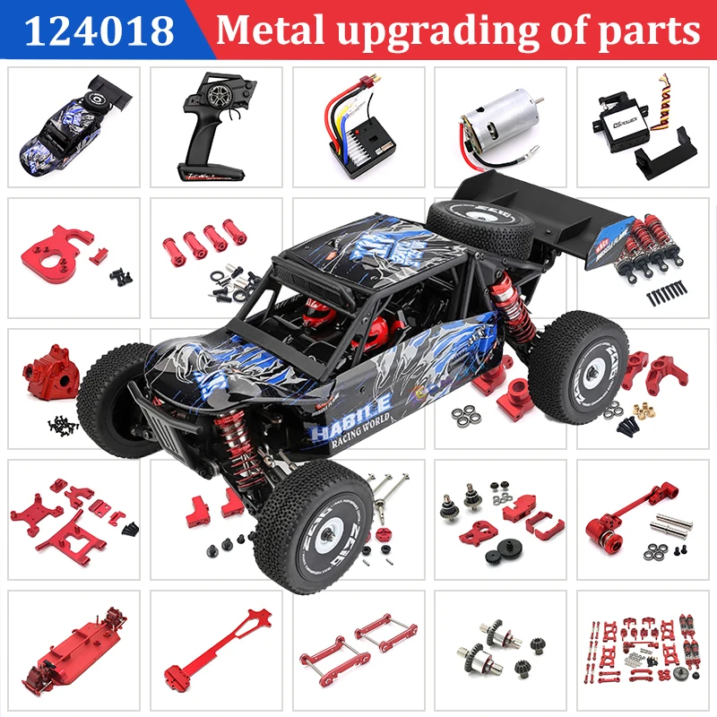 

Wltoys 124016 124018 RC Car 1:12 Purple All Upgrade Metal Spare Parts 4WD C Type Seat/Central Drive Shaft Assembly/Axle/Bearing