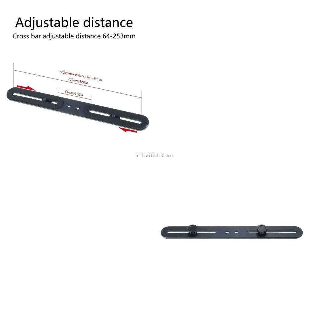 Double-Head Live Streaming Holder 1/4 Screw Mount Stand for Smartphones Flash