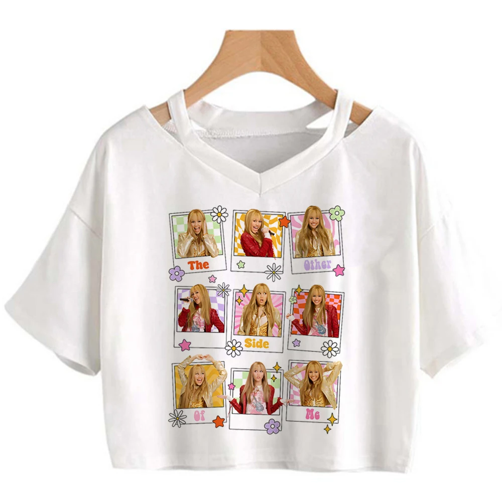 Hannah Montana cropped top ladies gothic 2000s dollette cute graphic t-shirt clearance sales grunge harajuku