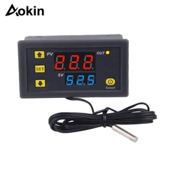 W3230 Mini Digital Temperature Controller 12V 24V 220V Thermostat Regulator Heating Cooling Control Thermoregulator with Sensor