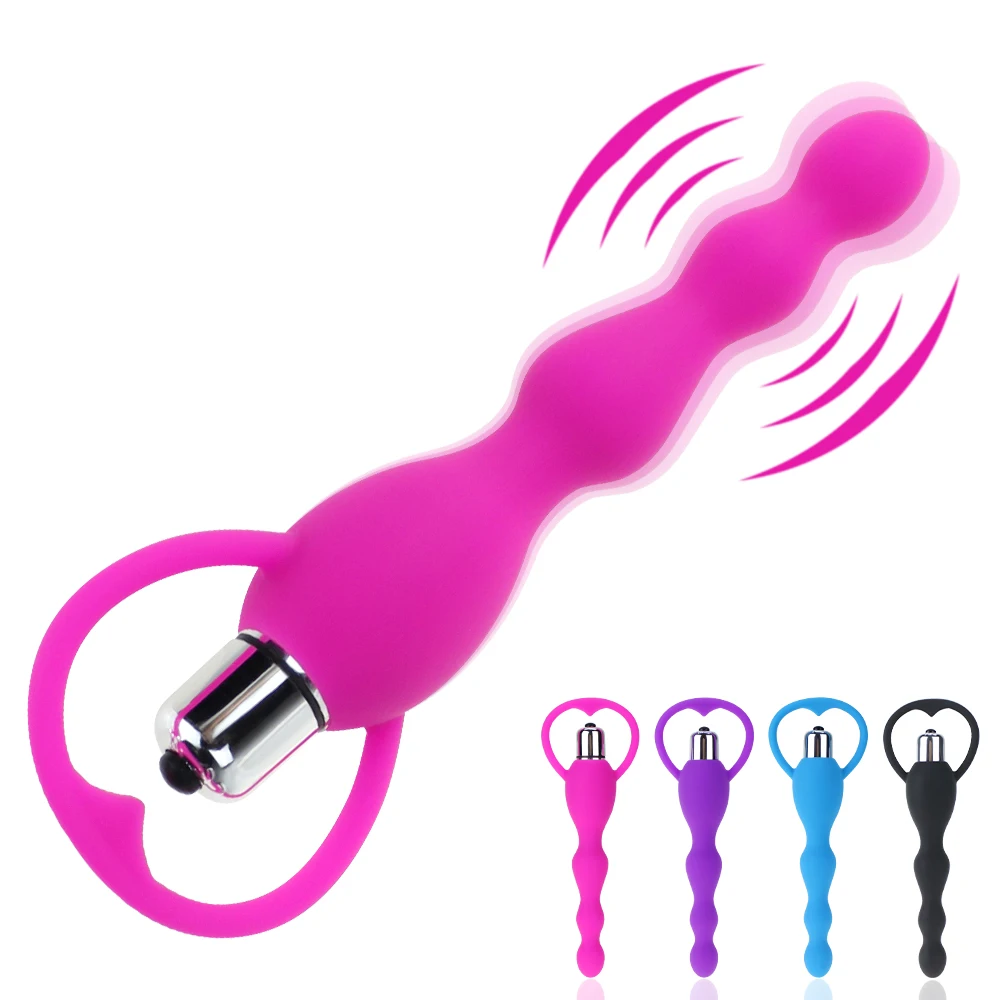 Wibrujący masażer Protaste Koraliki analne Wibrator Butt Plug Sex Zabawka dla mężczyzn Kobiety Silikonowy trener Anales Zabawne zabawki dla początkujących