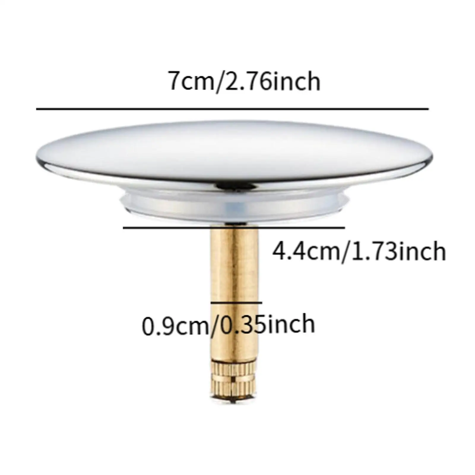 Drain Stopper Lightweight Easy to Use Copper Sink Waste Plug for Vanity Sink
